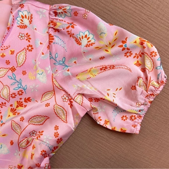 NWT Sugar+Lips Cayla Paisley Songbird Pink Maxi Dress, size L - Picture 8 of 12